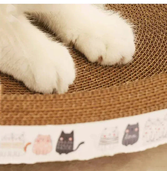 Round Corrugated Cat Scratcher Bed – Durable Claw Grinding Toy & Nest